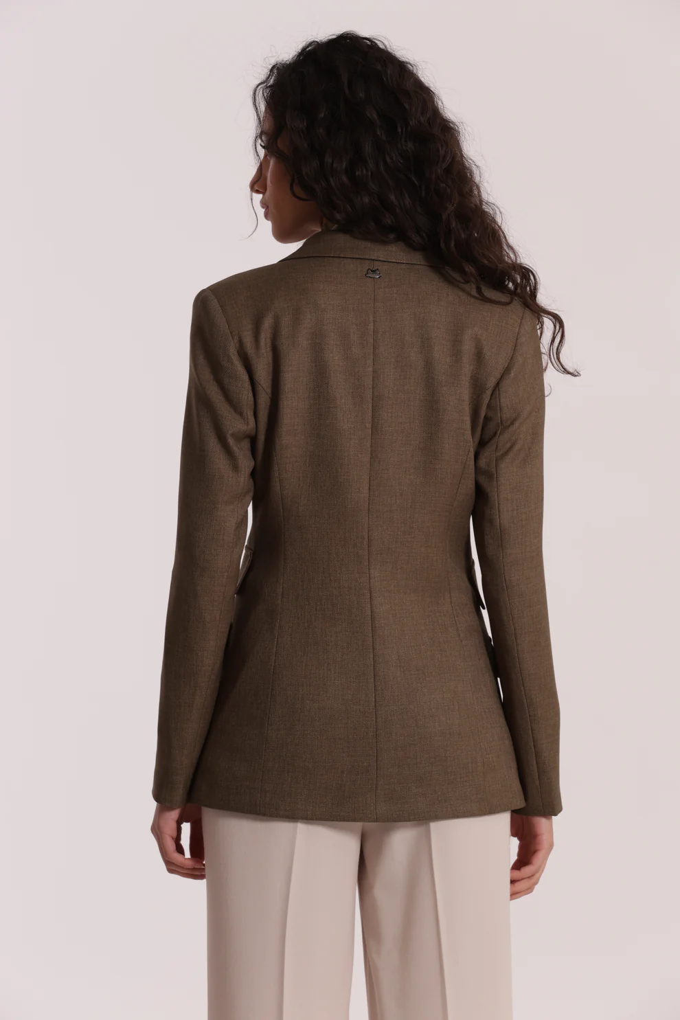 CHAQUETA LARGA DE CUATRO BOLSILLOS EN TEJIDO FLAMEADO - Imagen 5