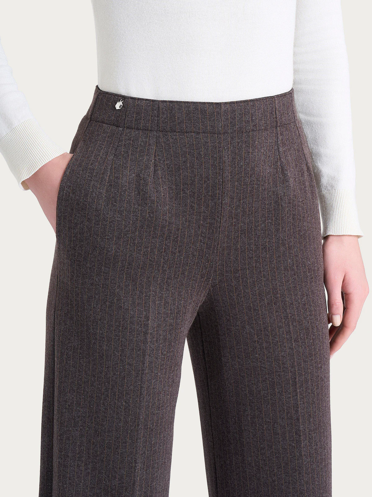 PANTALÓN ANCHO A RAYAS - Imagen 5