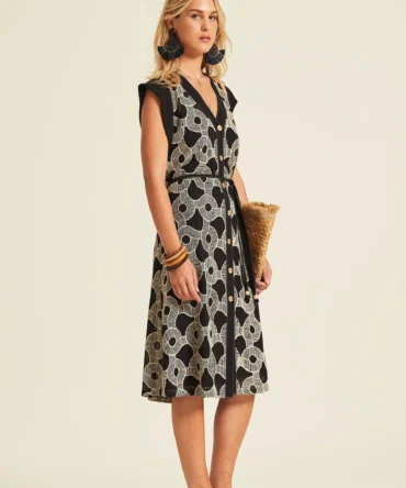 VESTIDO CAMILA GASA BORDADA