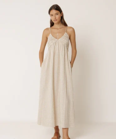 VESTIDO VICHY TIRANTE