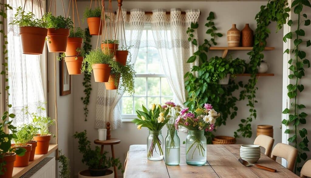 Cottagecore Kitchen Plants and Florals