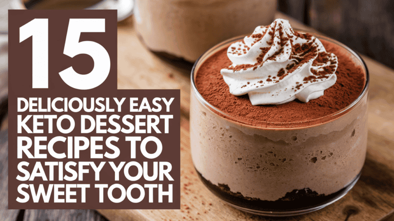 15 Deliciously Easy Keto Dessert Recipes to Satisfy Your Sweet Tooth