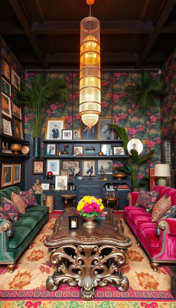 Maximalist home décor trend 2025