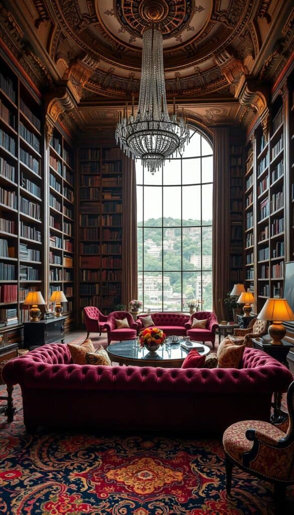 Maximalist living room design