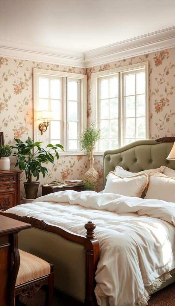 sage green and cream decor