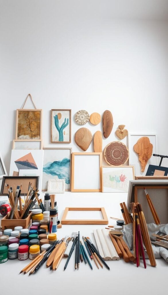 DIY wall art materials