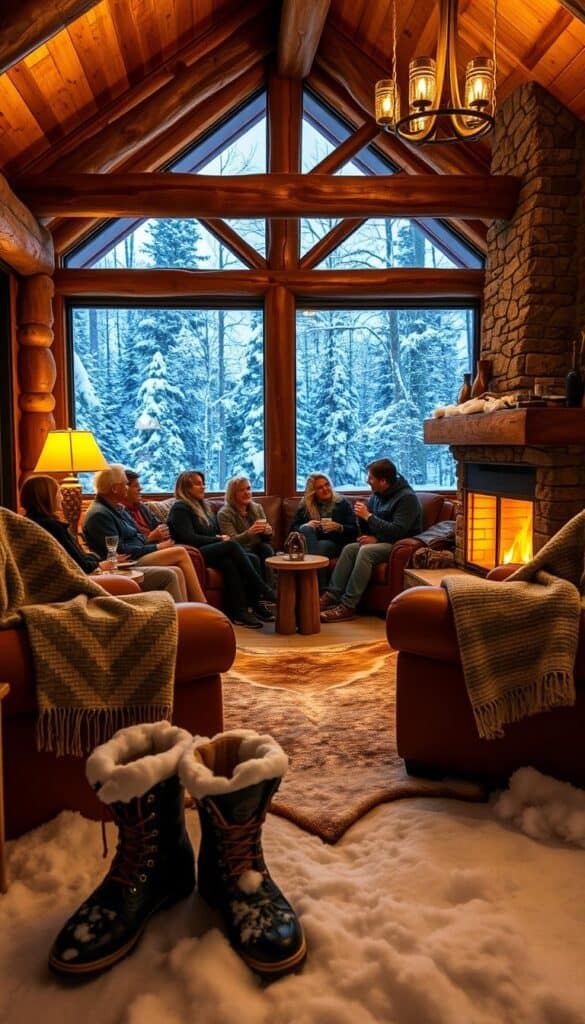 Guest experiences in cozy cabin settings