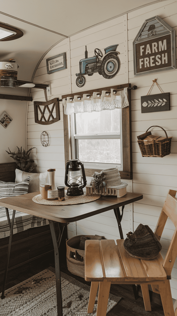 20 Cozy Farmhouse Décor Ideas for Your Small Camper Interior
