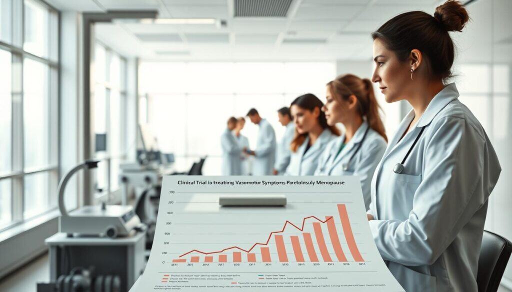 clinical trial results for vasomotor symptoms