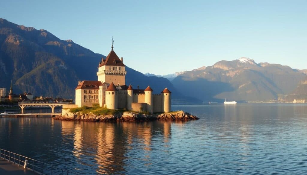Château de Chillon castle on Lake Geneva near Montreux - 7-day Switzerland itinerary