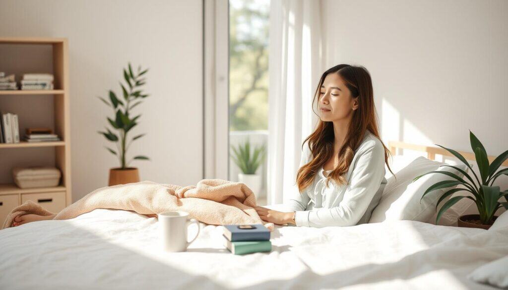 Peaceful morning scene showing results of consistent 10-minute morning routine
