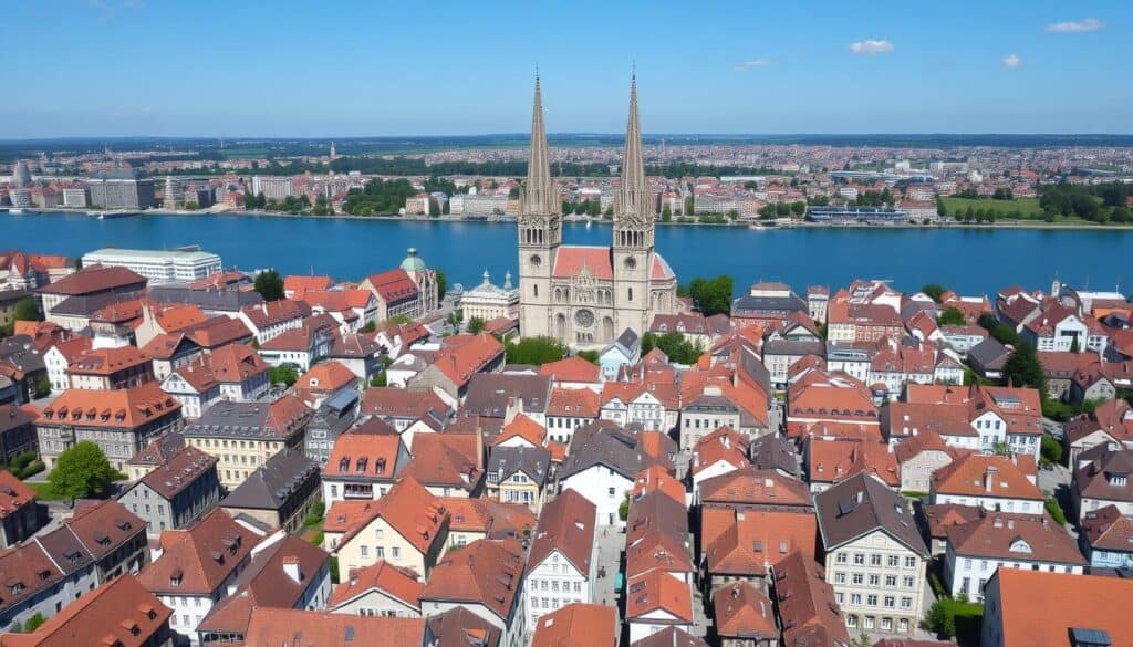 Zurich old town with the Grossmünster church towers and Limmat river - 7-day Switzerland itinerary