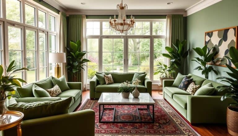 Green Living Rooms That Feel Cozy and Luxurious