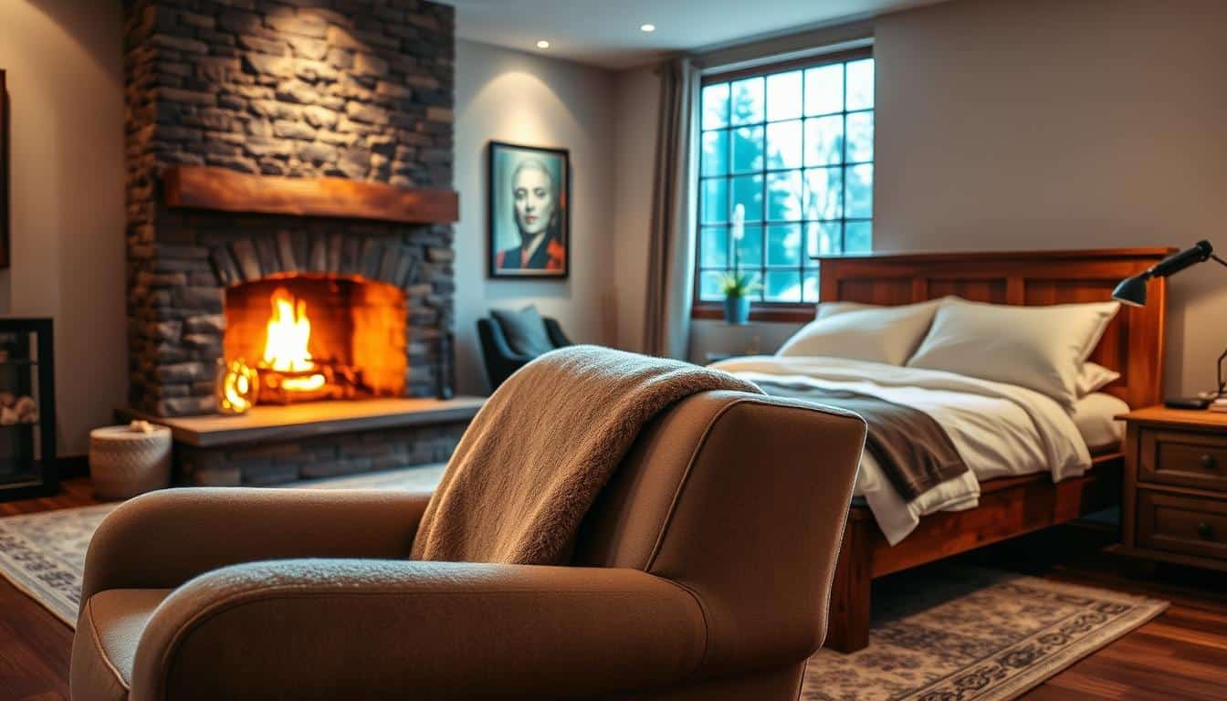 How to Add a Fireplace Vibe in a bedroom Without a Fireplace