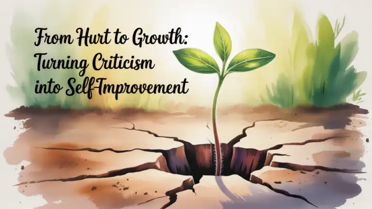 From Hurt to Growth: Turning Criticism Into Self-Improvement