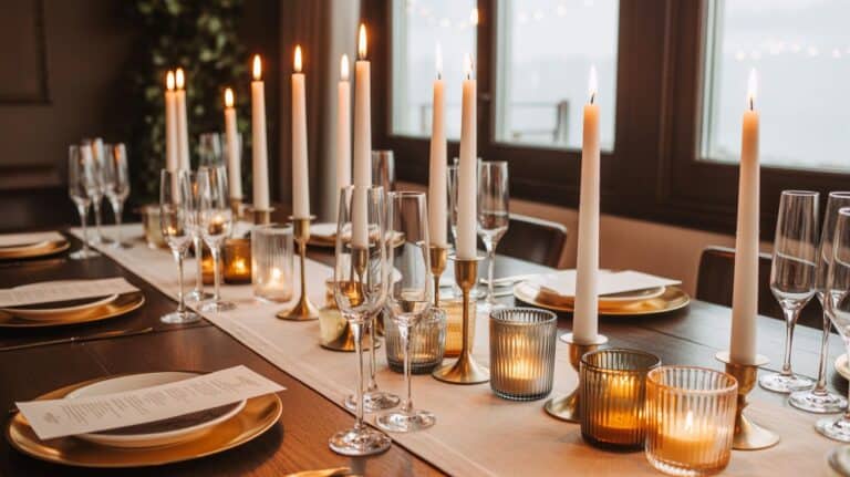 Elegant Fall Tablescapes with Candlelight Glow