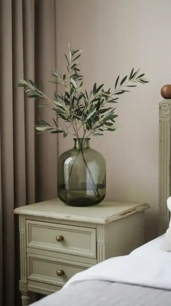 Natural greenery softens the space, balancing refinement with organic warmth
