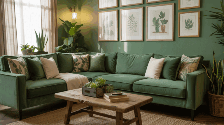 20 Cozy and Luxurious Green Living Room Ideas