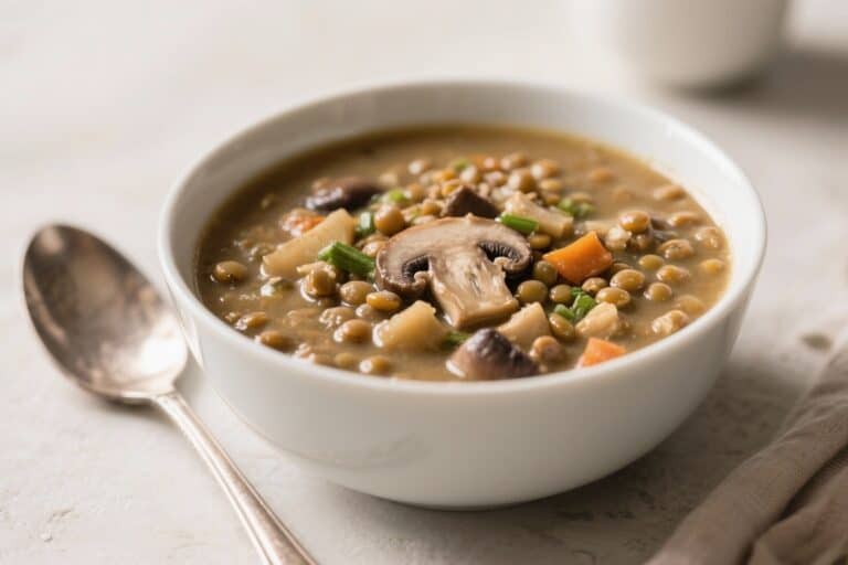 Mushroom & Lentil Soup for Simple Weeknights – Cozy, Hearty, and Fast