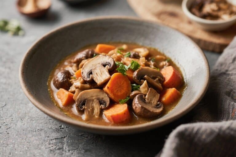 Rustic Mushroom & Root Vegetable Stew – Cozy, Earthy, and Hearty