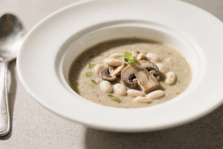 Mushroom & White Bean Protein Soup – Cozy, Hearty, And Satisfying