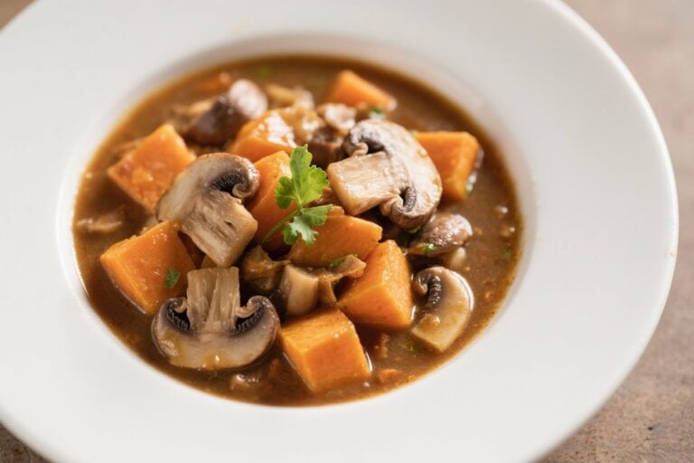 Mushroom & Sweet Potato Stew – Cozy, Hearty, and Simple