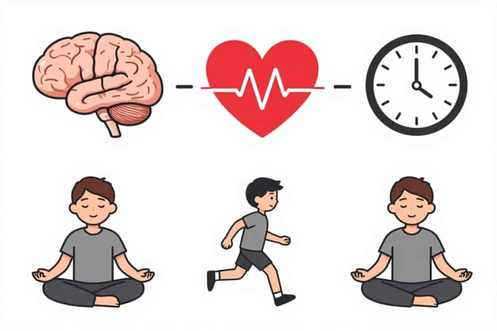Benefits of walking meditation illustrated