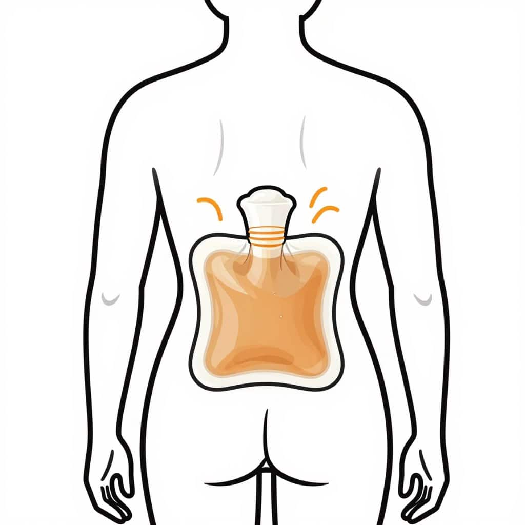 Castor oil pack placement on lower back for pain relief