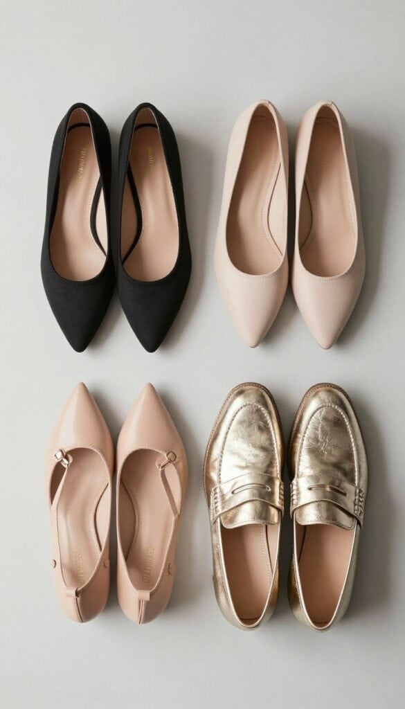 Collection of smart flats suitable for spring office to dinner transition