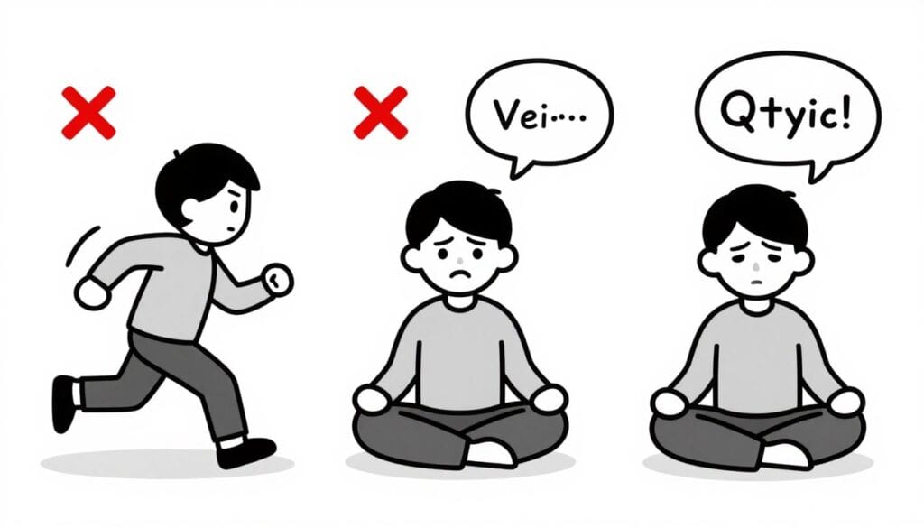 Common mistakes in walking meditation