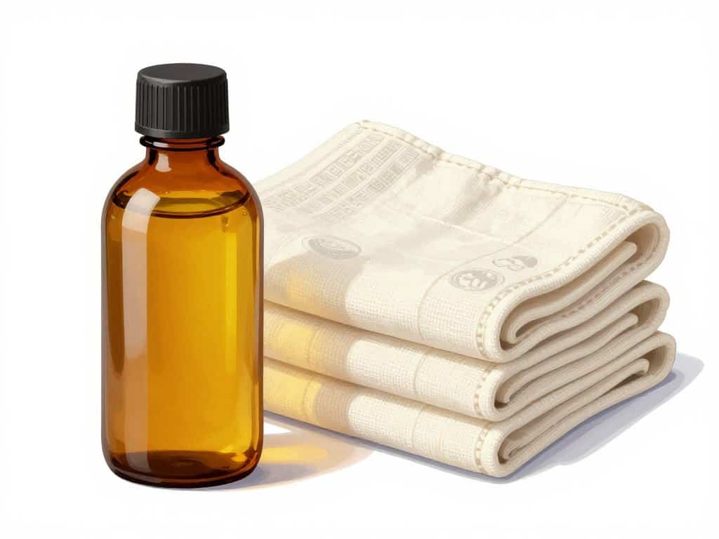High-quality castor oil and organic cotton flannel for castor oil packs