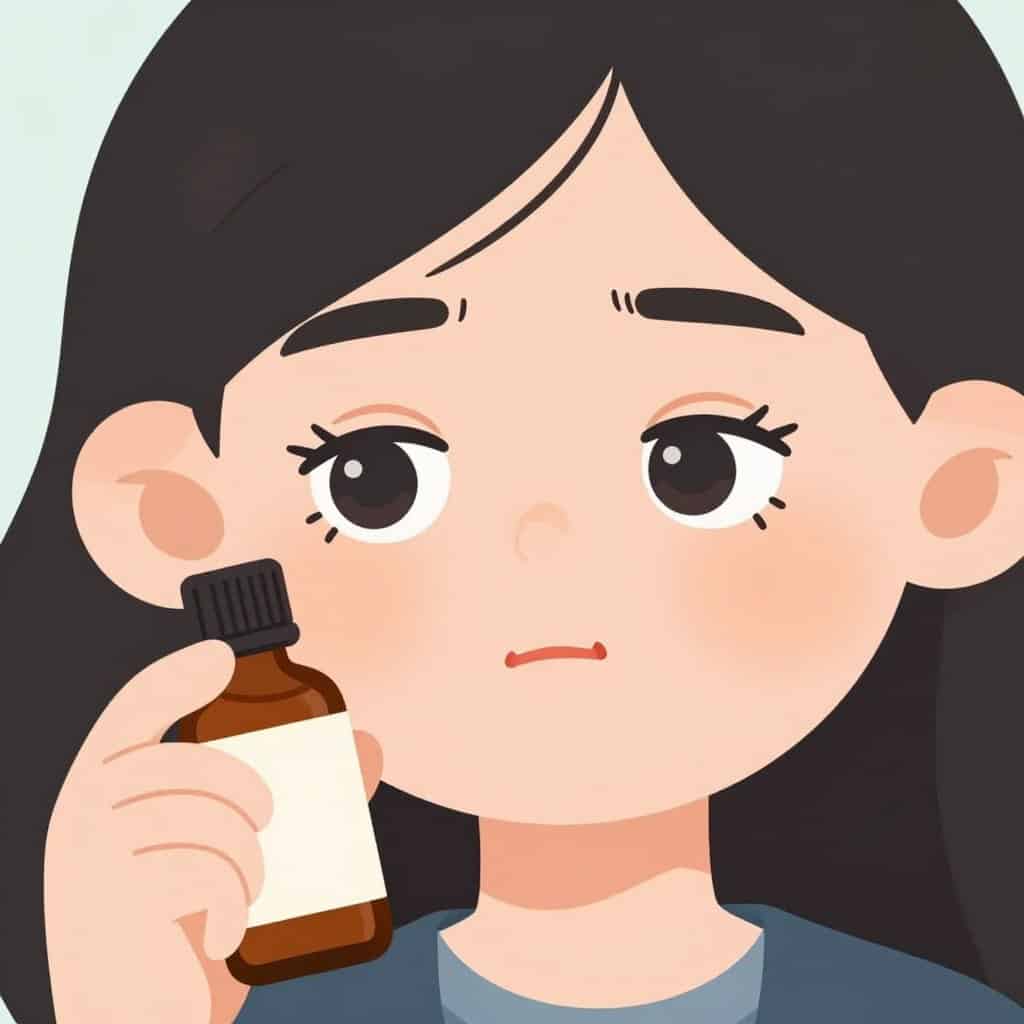 Person with ideal lashes for castor oil treatment illustration