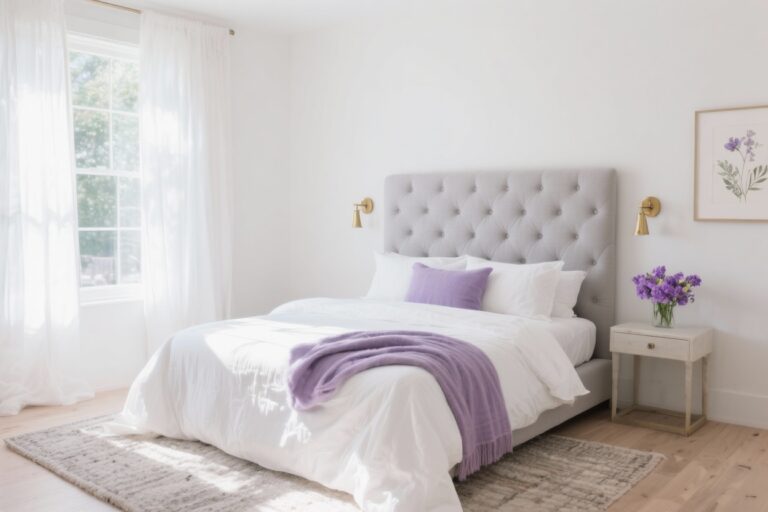 12 White and Lavender Bedroom Ideas That Feel Calm and Romantic