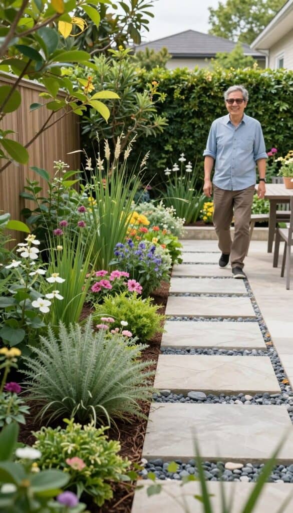 Beautiful garden combining thoughtful design with natural beauty