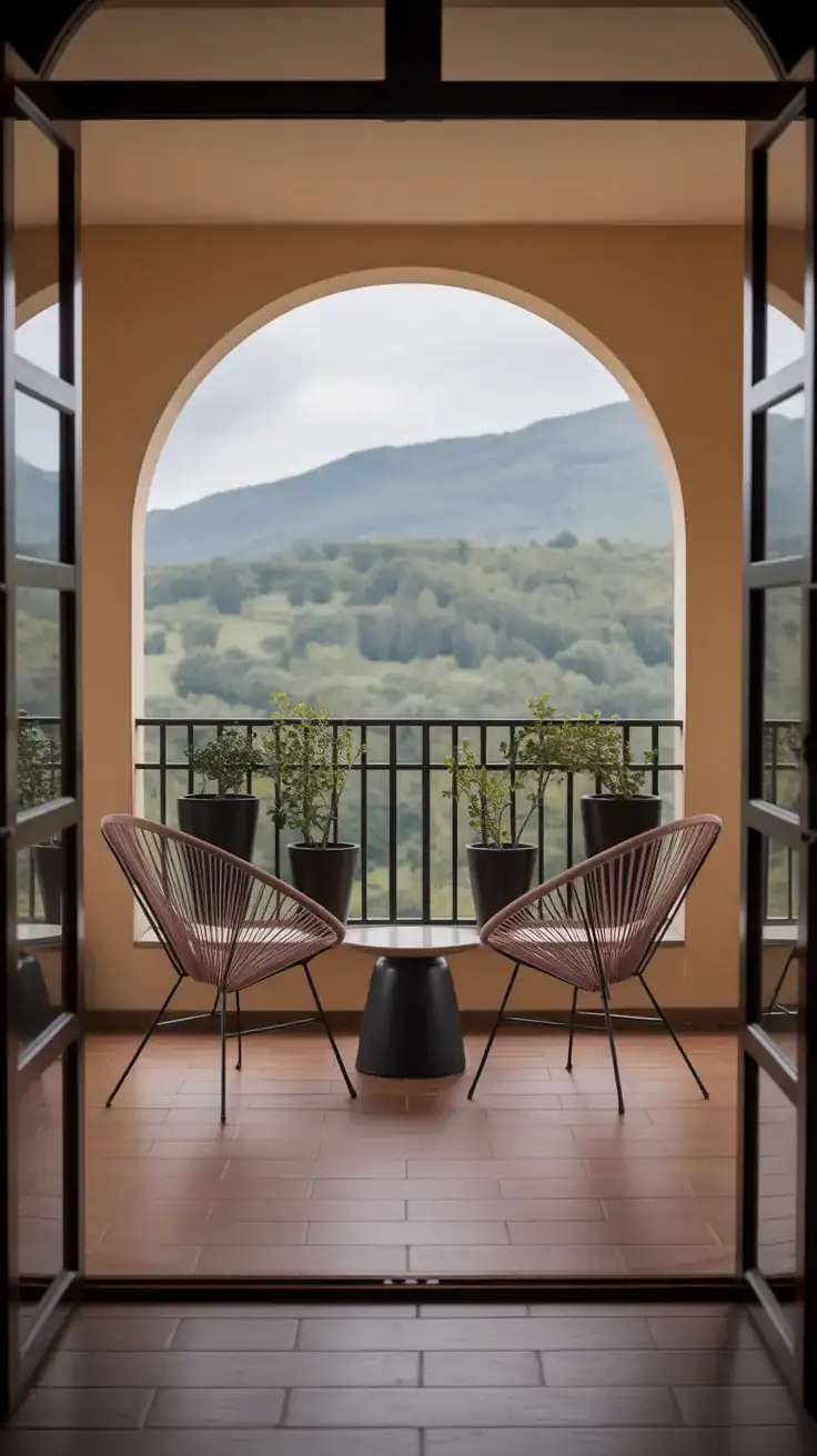 Two chairs facing each other instantly create a sense of balance.