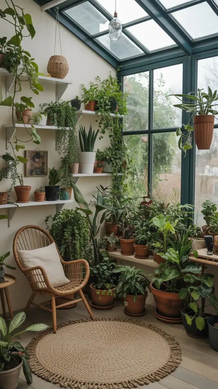 Sunroom filled with plants