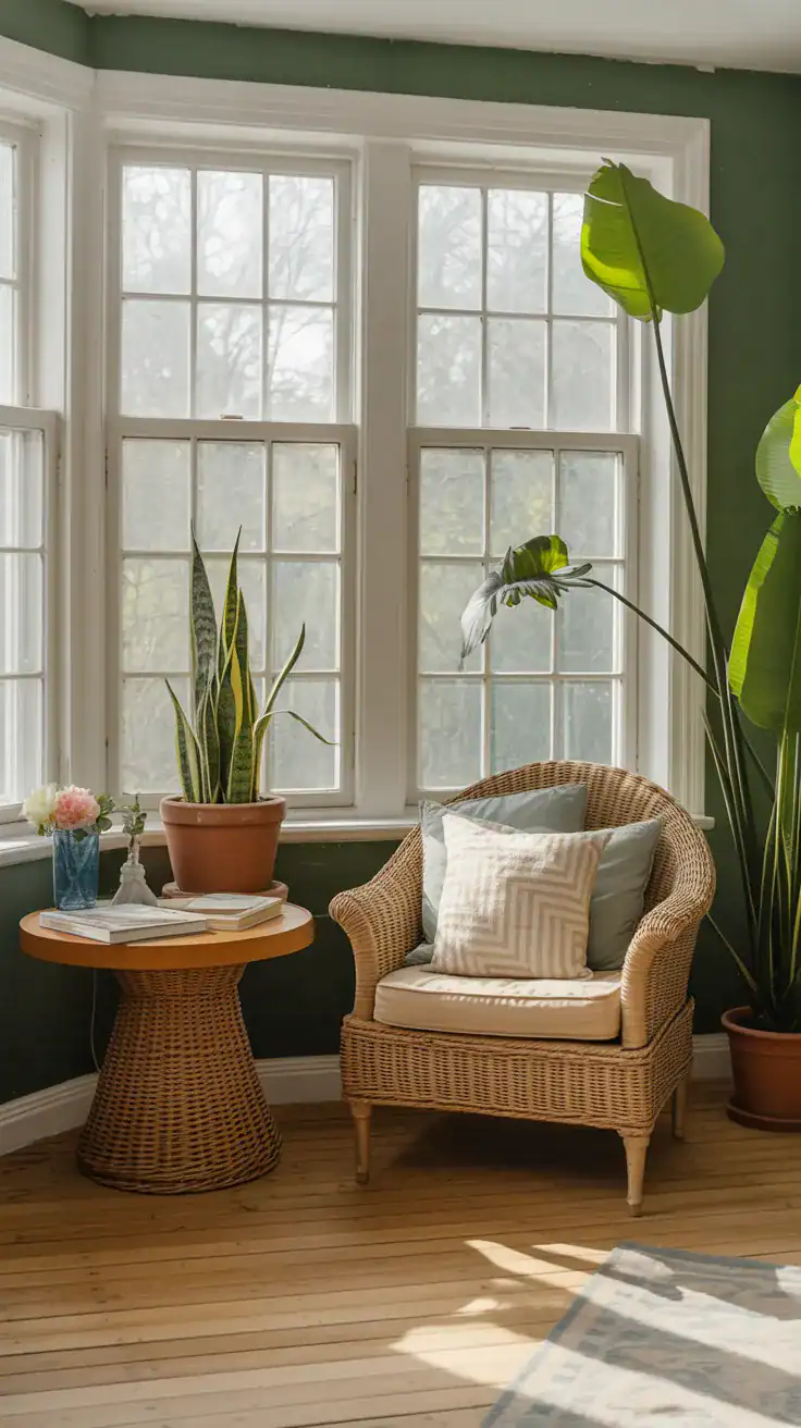 Sunroom reading nook