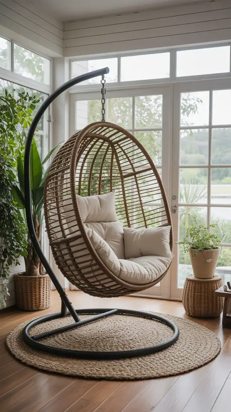 Sunroom hanging chair