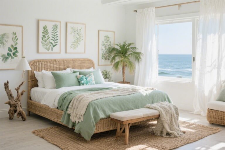 10 Green Coastal Bedroom Ideas That Feel Fresh and Relaxing