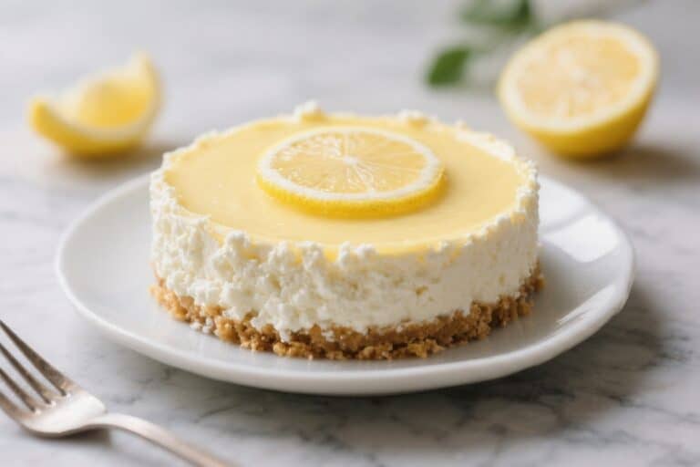 Cottage Cheese Lemon Cheesecake (Low Carb & Fresh) – Bright, Creamy, and Easy