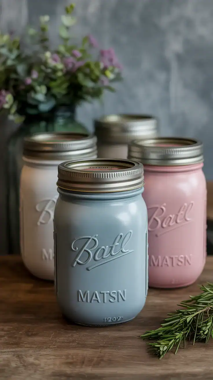 mason jars sealed with a soft matte finish showing durability and vintage character