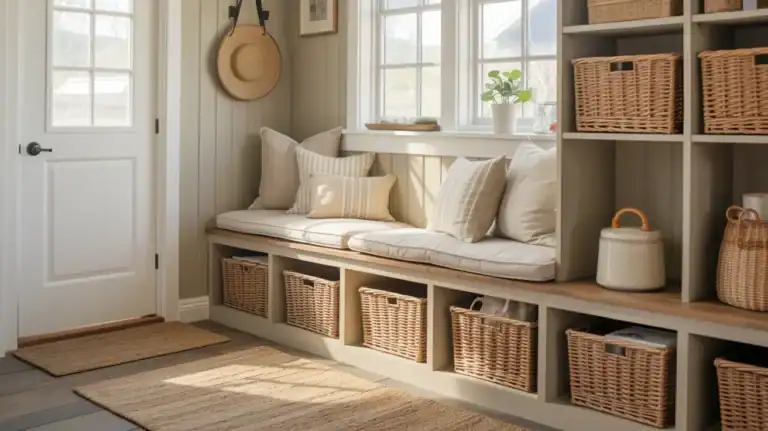 12 Mudroom Bench Cushion Ideas That Add Comfort and Style