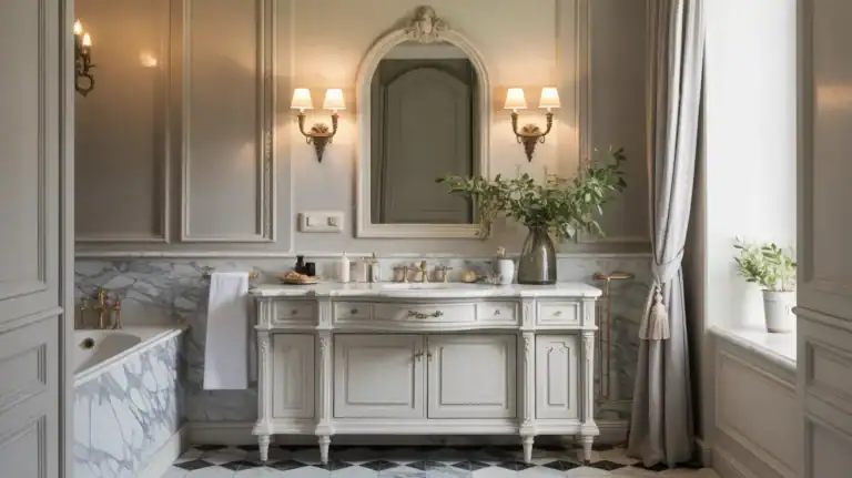 10 French Bathroom Vanity Ideas That Look Soft and Elegant