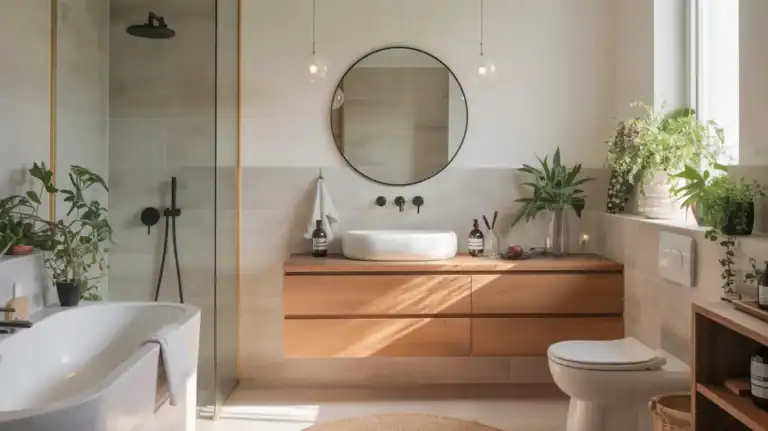 10 Scandinavian Bathroom Interiors with Warm Minimalist Style