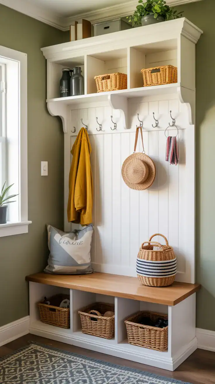 Mudroom drop zone Mudroom drop zone for keys and everyday essentials