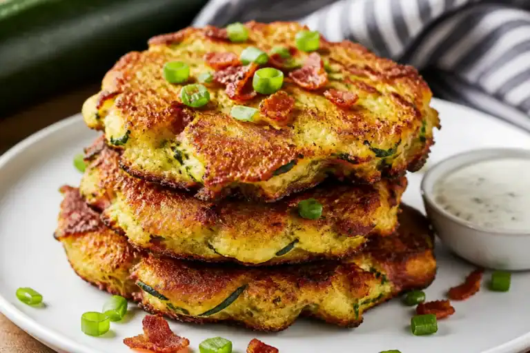 Zucchini and Bacon Breakfast Fritters – Crispy, Savory, and Easy