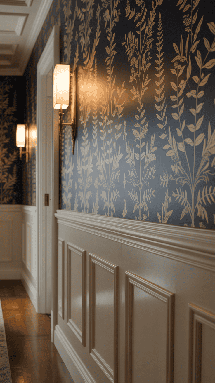 wallpaper styles above hallway wainscoting wallpaper styles above hallway wainscoting