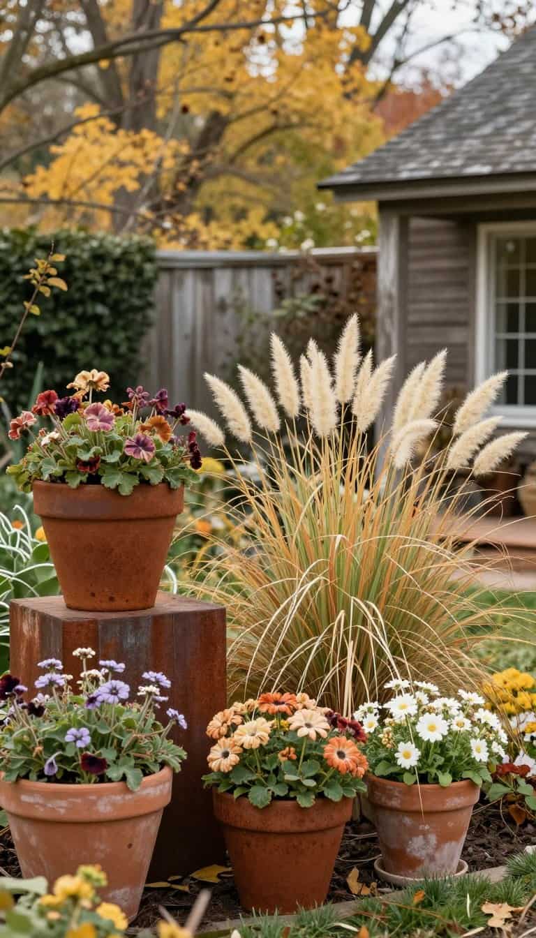 autumn cottage garden ideas with warm seasonal planting