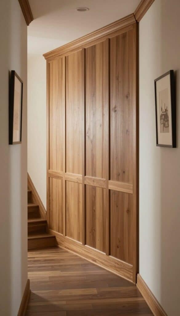 tall wainscoting aligned with hallway doors and ceiling features tall wainscoting aligned with hallway doors and ceiling features