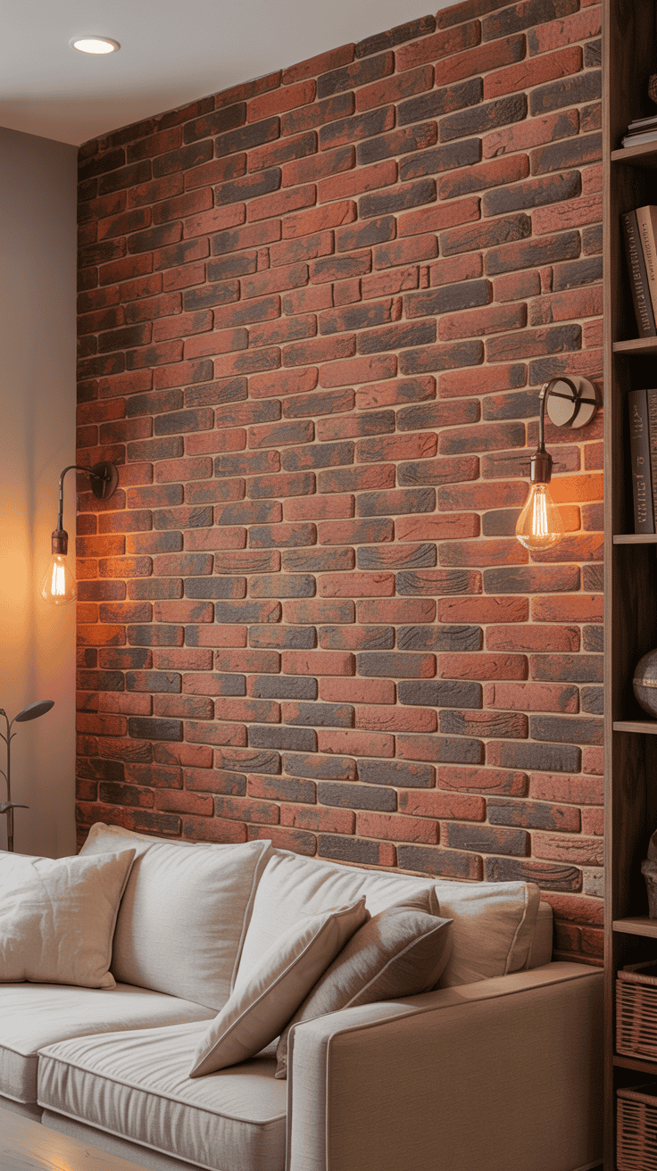 faux brick peel stick wallpaper accent wall faux brick peel stick wallpaper accent wall